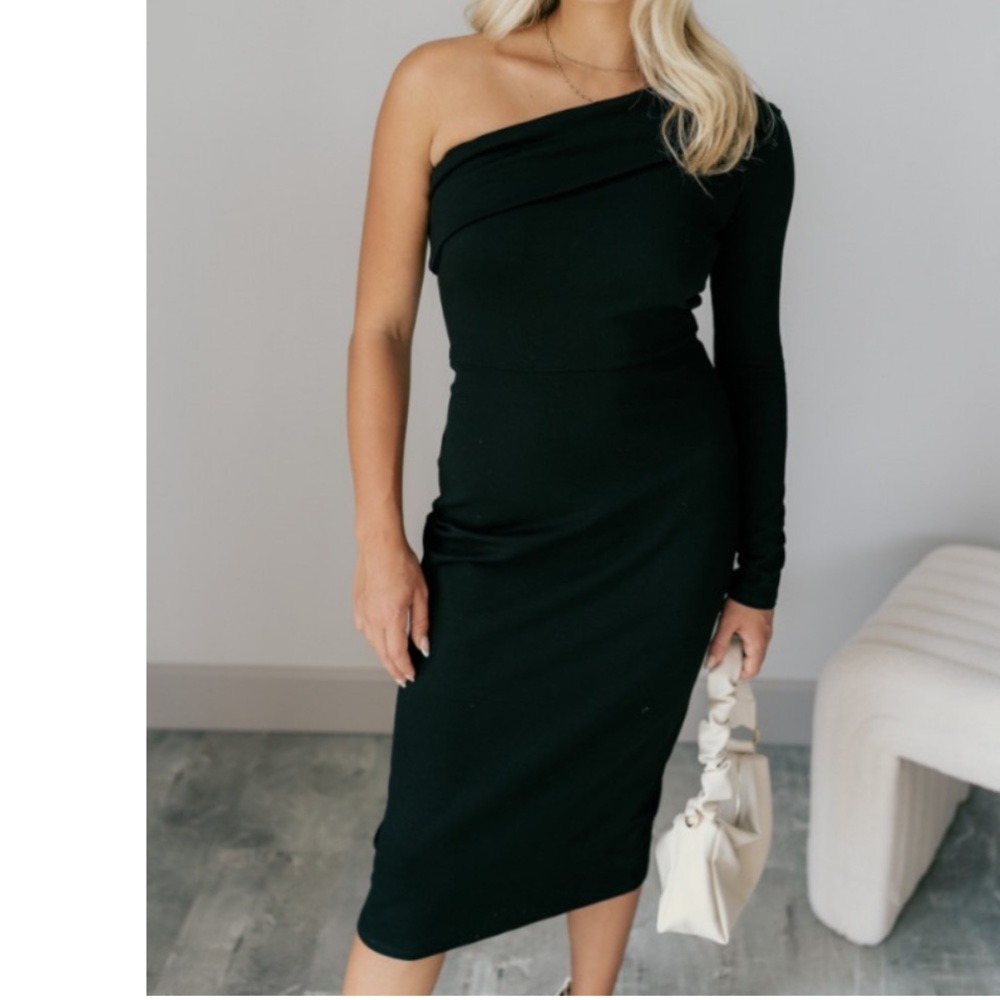 Lizard thicket one shoulder dress